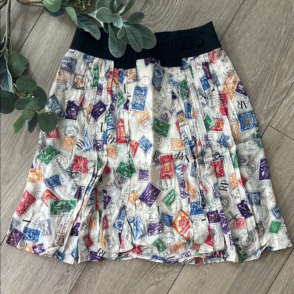 Stamp Print Skirt